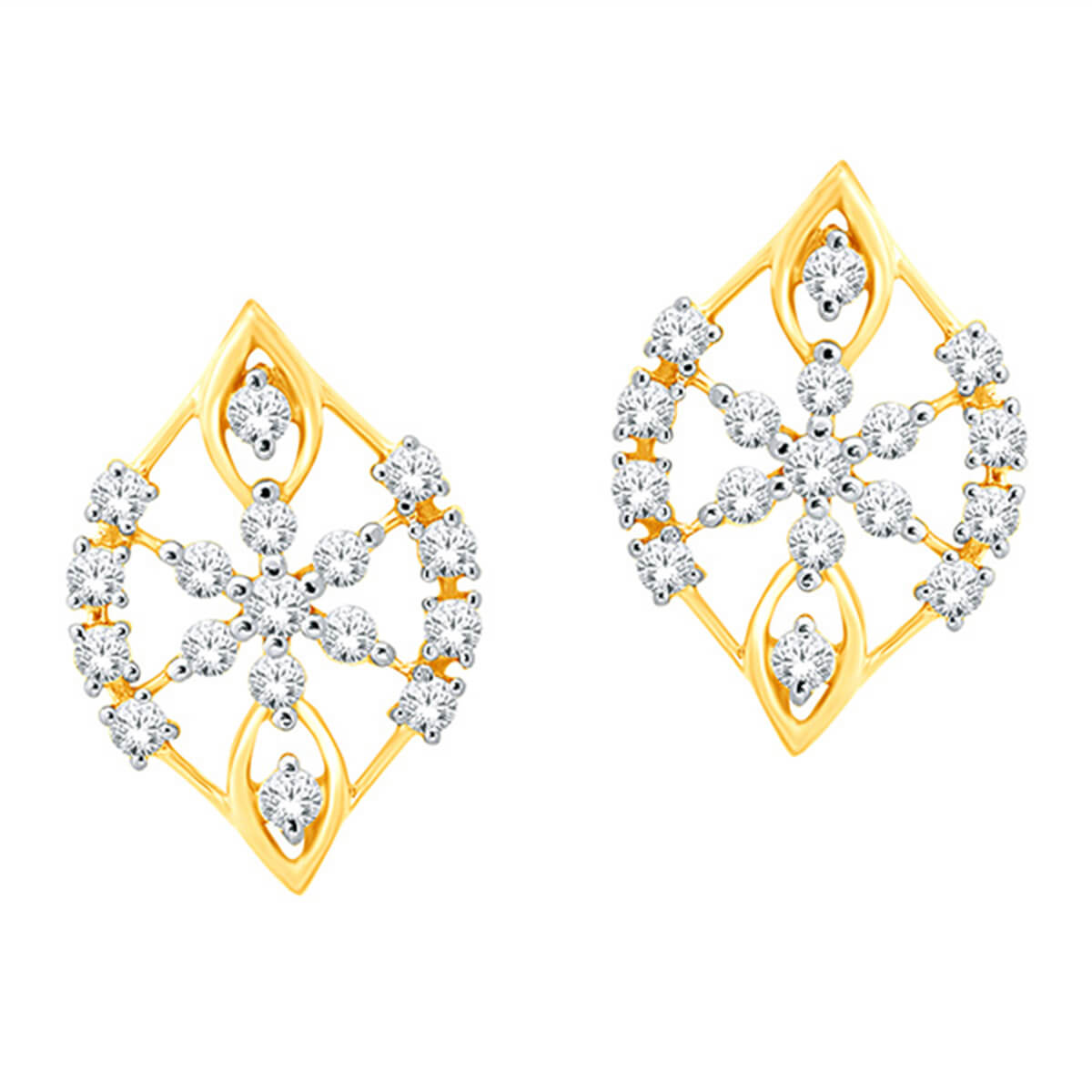 Exclusive Shine Flower Studs 18K