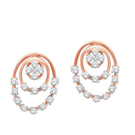 18K Glittering Blossom Orb Gold Studs