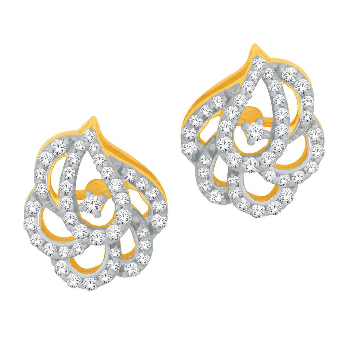 Magnificient Petal Harmony 18K Diamond Studs