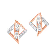 Lightweight Elegant Square Studs in 18K Gold