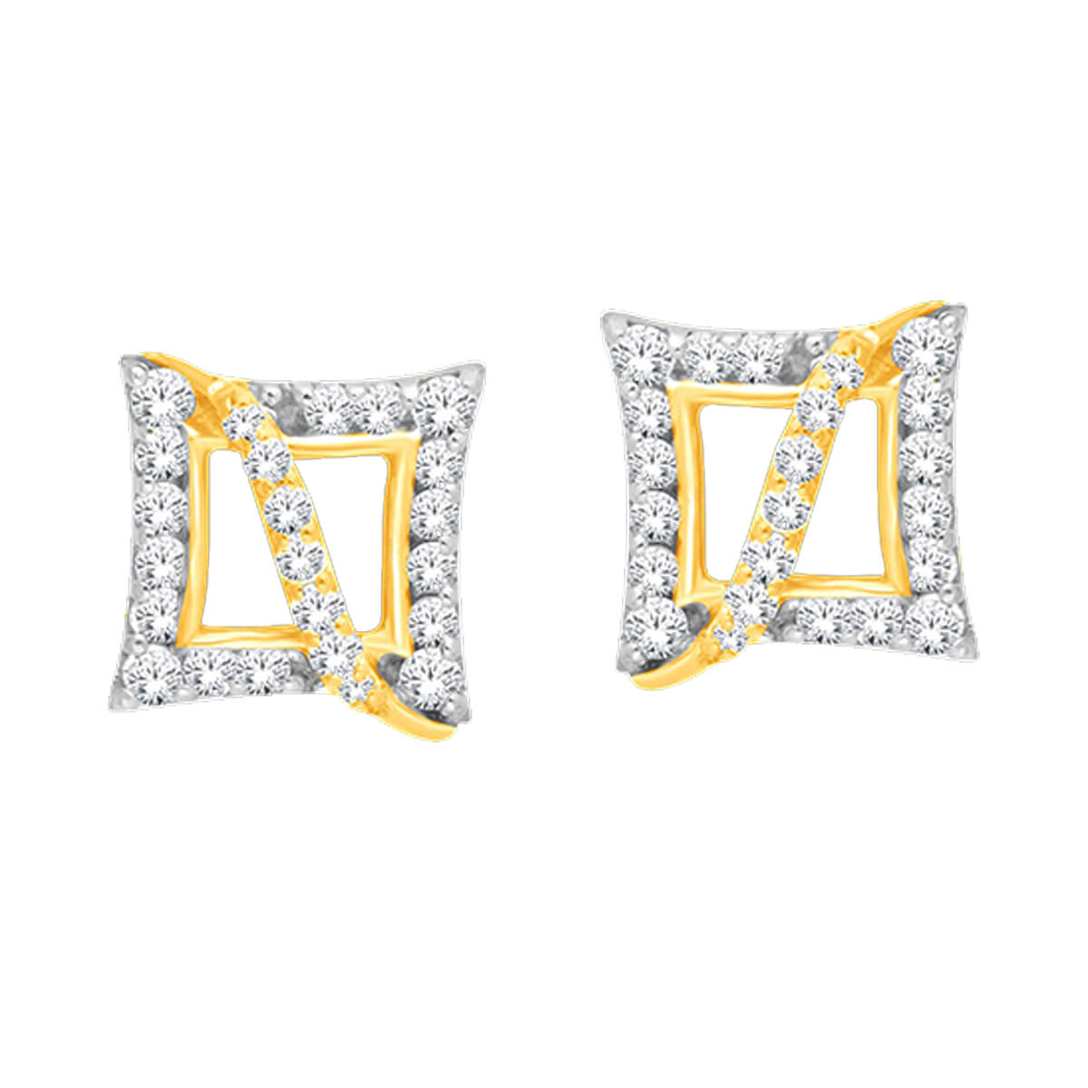 Elegant Diamond Square Stud Earrings for Stunning Look