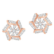 18K Sunlit Flora Swirl Gold Studs