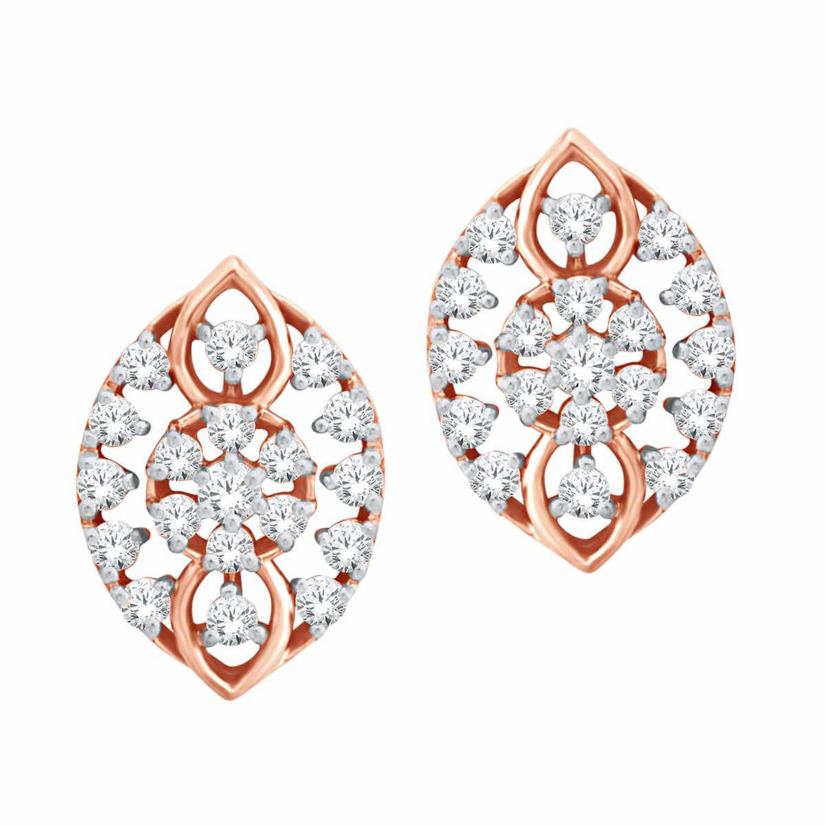 Dazzling Stones 18K Stud Earrings