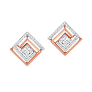 Modern Elegant 18K Diamond Studs