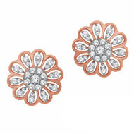 18K Radiant Diamond Studs with Vintage Charm