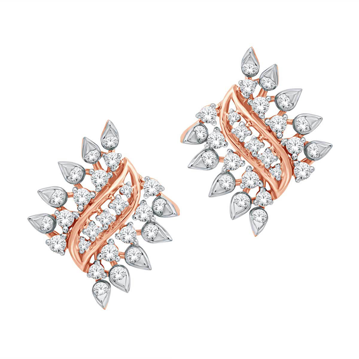 Sparkling Elegance 18K Square Gold Studs