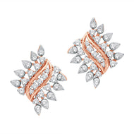 Sparkling Elegance 18K Square Gold Studs