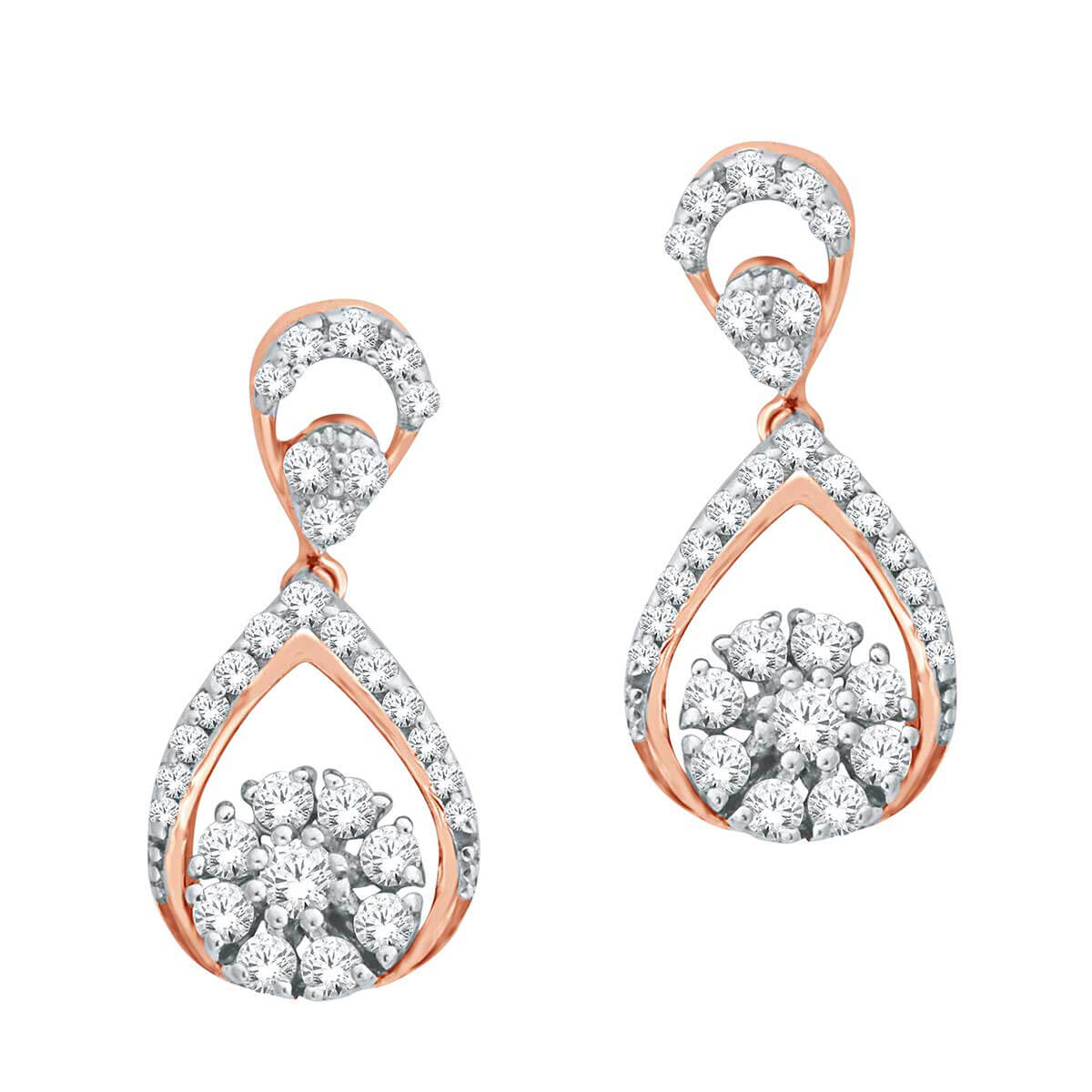 Gleaming Radiance Floweret Diamond Danglers