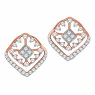 Delicate Vivid Square Studs 18K