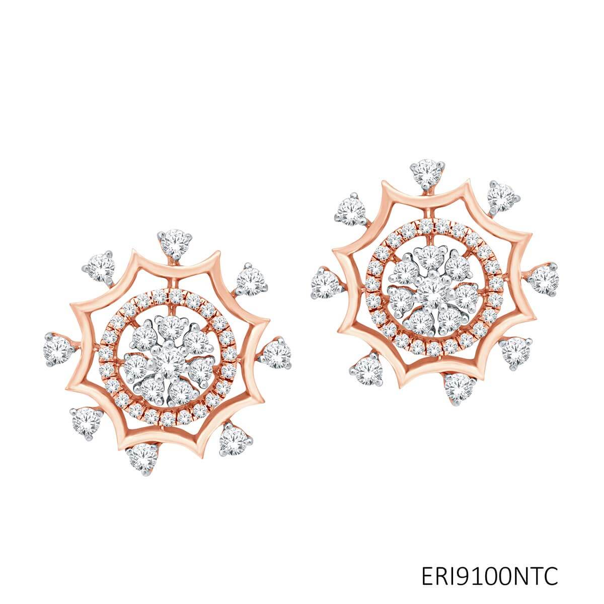 Colour Spectrum Flower Stud 18K
