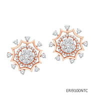 Colour Spectrum Flower Stud 18K