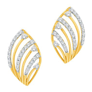 Shimmering Gorgeous 18K Floral Gold Studs