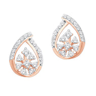 Elegant Paisley 18K Diamond Studs for Natural Glow