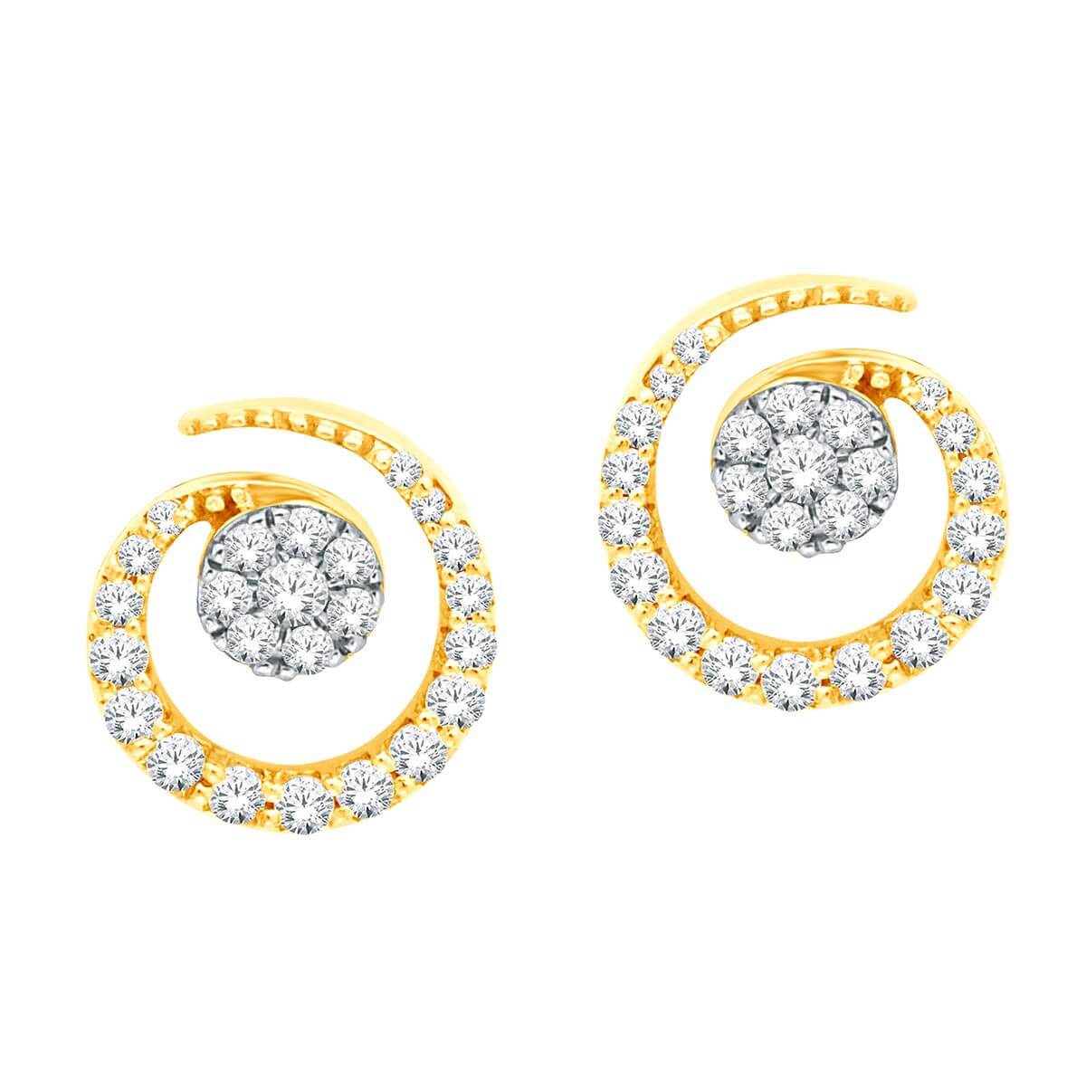 Spiral Bud 18K Gold Studs for Everyday Elegance