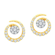 Spiral Bud 18K Gold Studs for Everyday Elegance