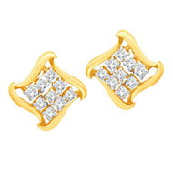 Delicate Artistry 18K Square Studs