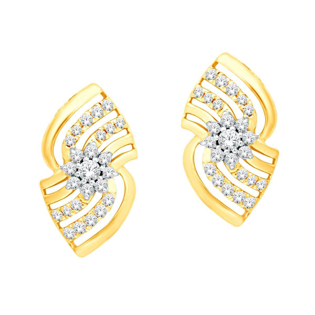 Alluring Sphere Gold Studs for Elegant Touch