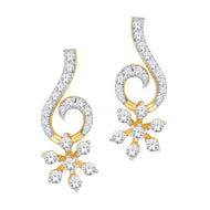 Minimalist 18K Diamond Floral Studs