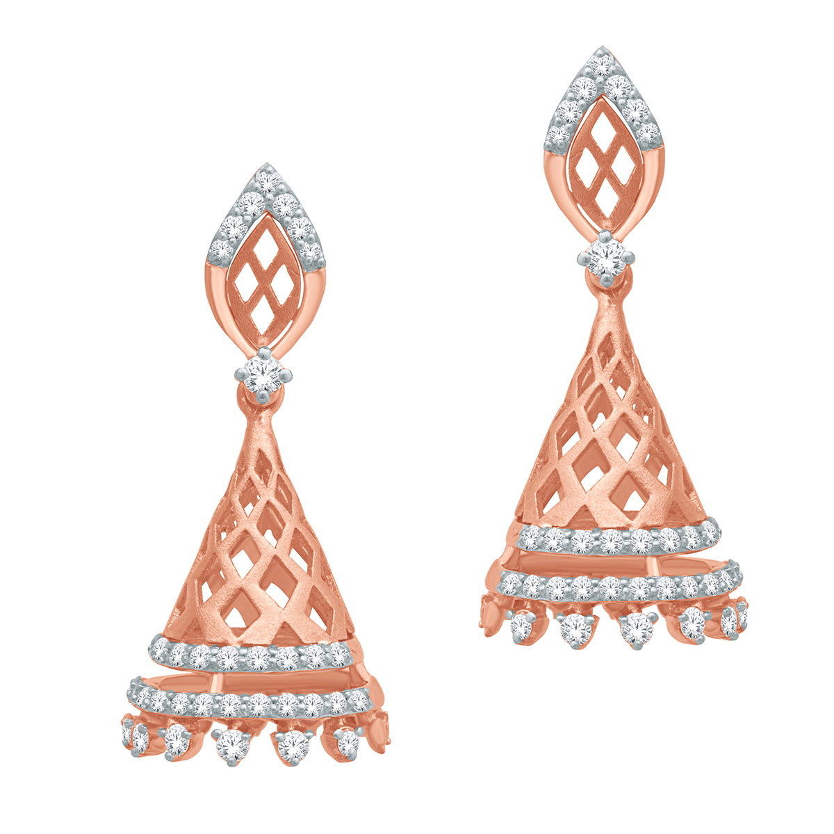 Petite Conincal Charm Diamond Danglers