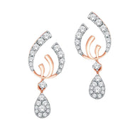 18K Elegant Paisley Diamond Studs for Sophisticated Look