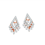 Dazzling Elegance 18K Rose Gold Studs