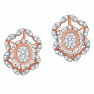 Exquisitely Crafted Diamond 18K Studs with Floral Motif