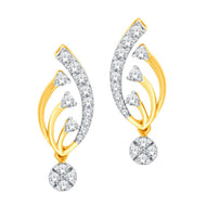 Luxurious Swirling-Style Studs with Exclusive Diamonds