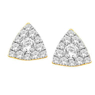 Elegantly Crafted Triangular Diamond Studs