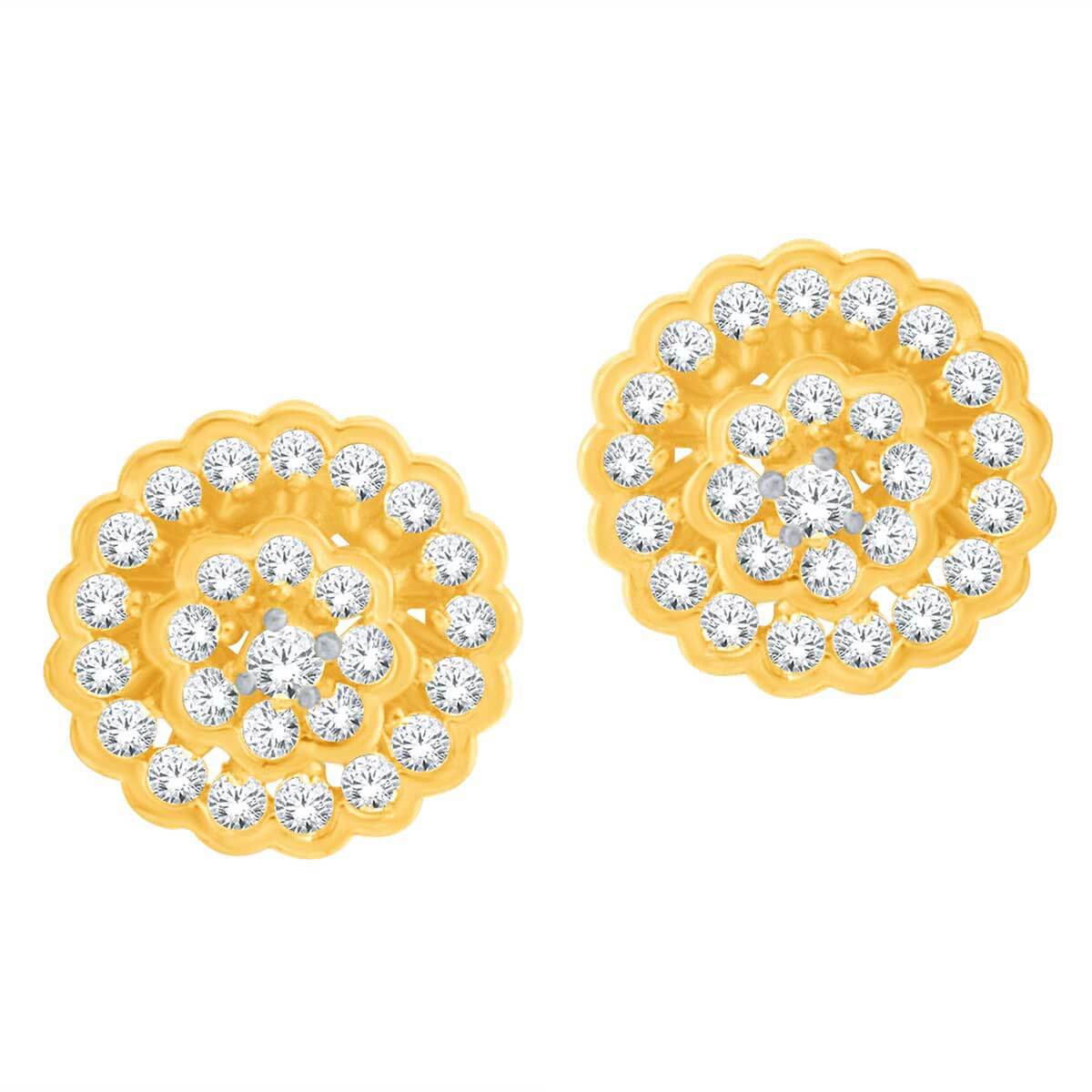 18K Gold Flora Studs For Charming Elegance