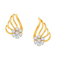 Charming Butterfly Motif 18K Gold Studs