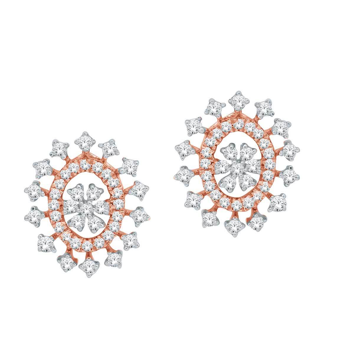 18K Radiant Oval Studs with Vintage Charm