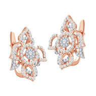 18K Graceful Enigmatic Gold Hoops with Flora Motif