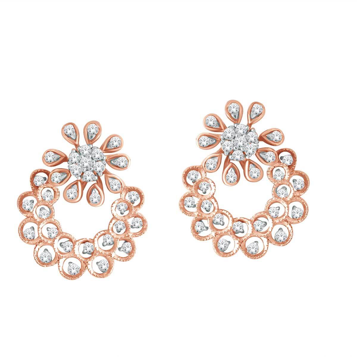 18K Magnificient Petal Harmony Diamond Studs
