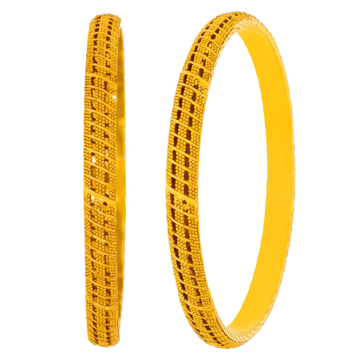 Contemporary Radiance Gold Bangle