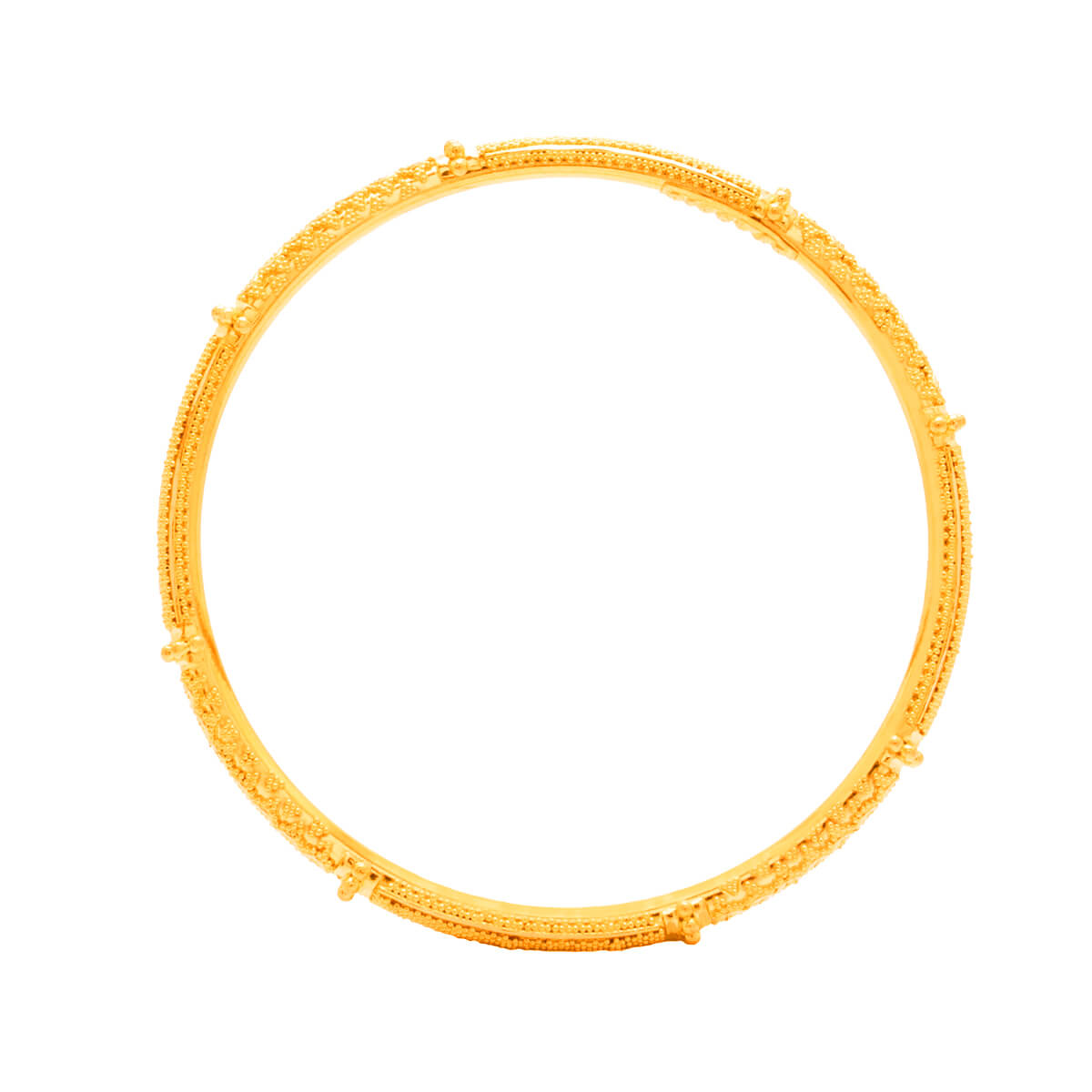 Grandiose Charm Gold Bangle
