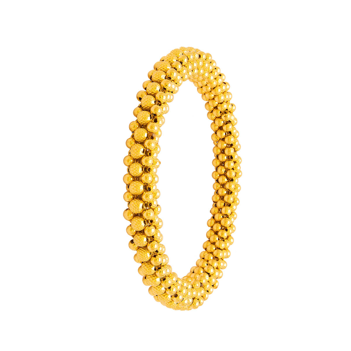 Classic Charm Gold Beads Bangle