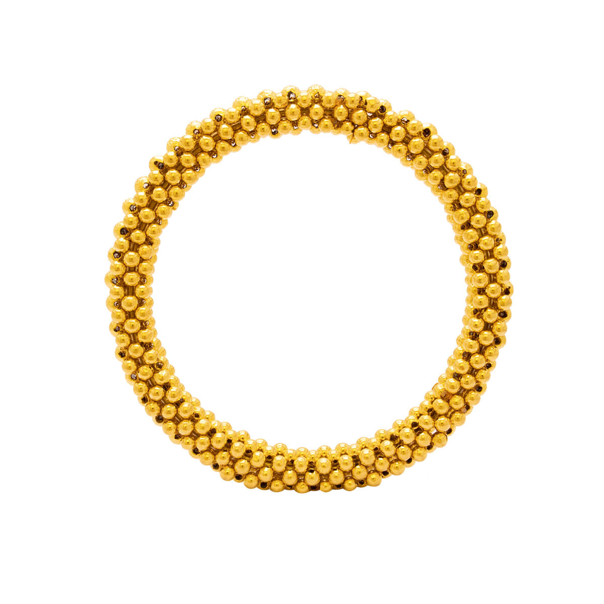 Classic Charm Gold Beads Bangle