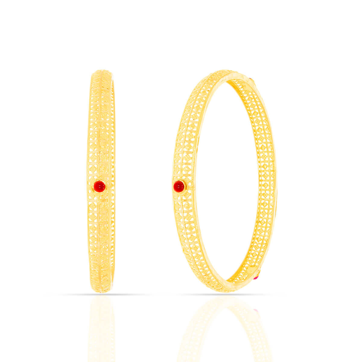 Gold Bangle with Classic Flair