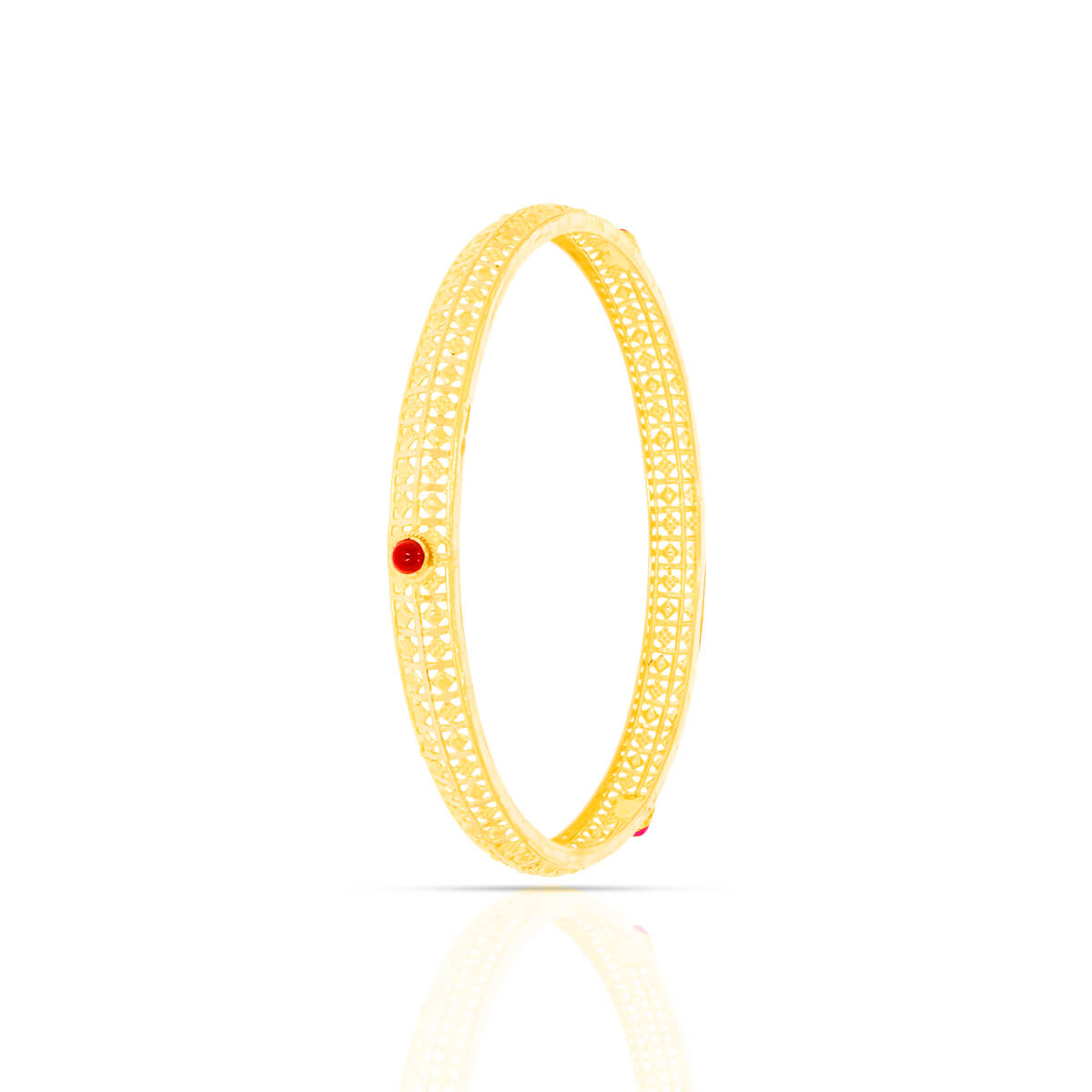 Gold Bangle with Classic Flair