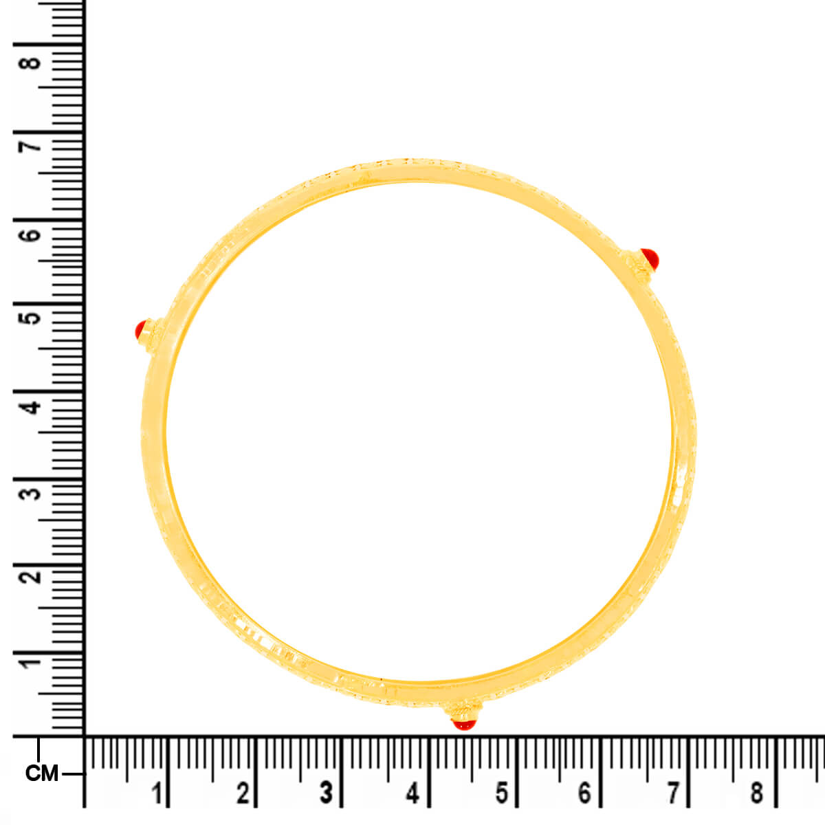 Gold Bangle with Classic Flair