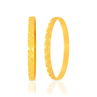 Gold Bangle with Polished Gleam