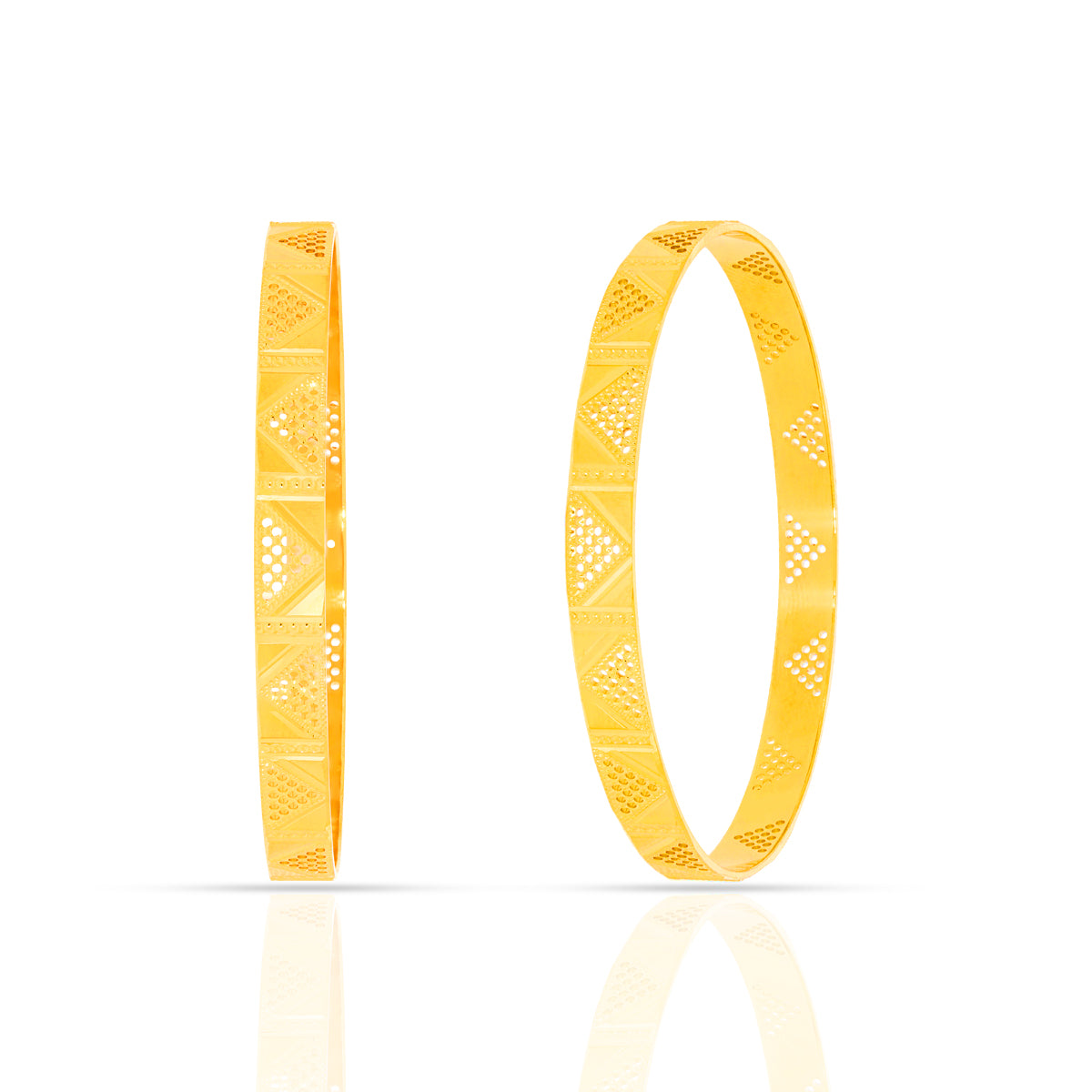 Glistening gold bangles