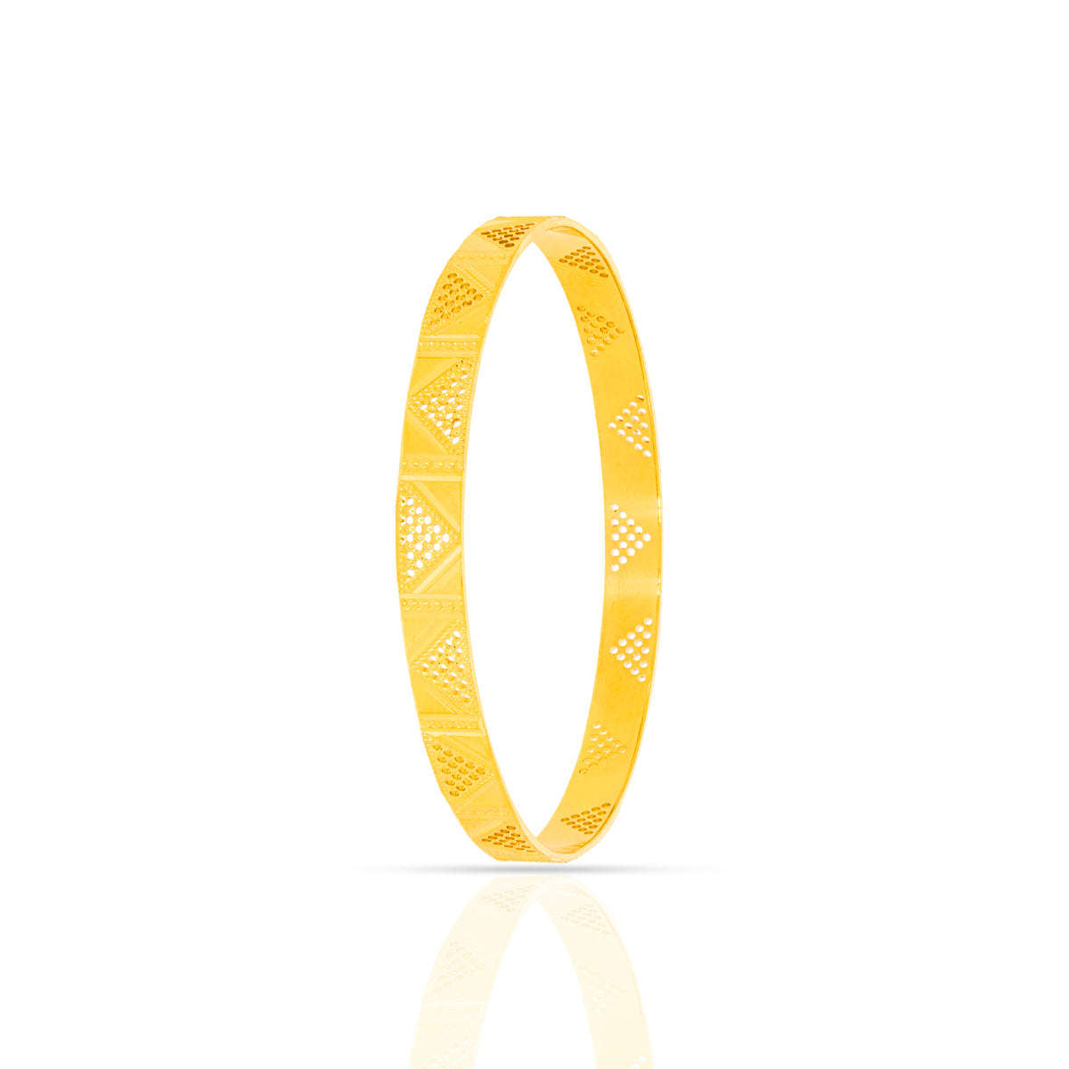 Glistening gold bangles