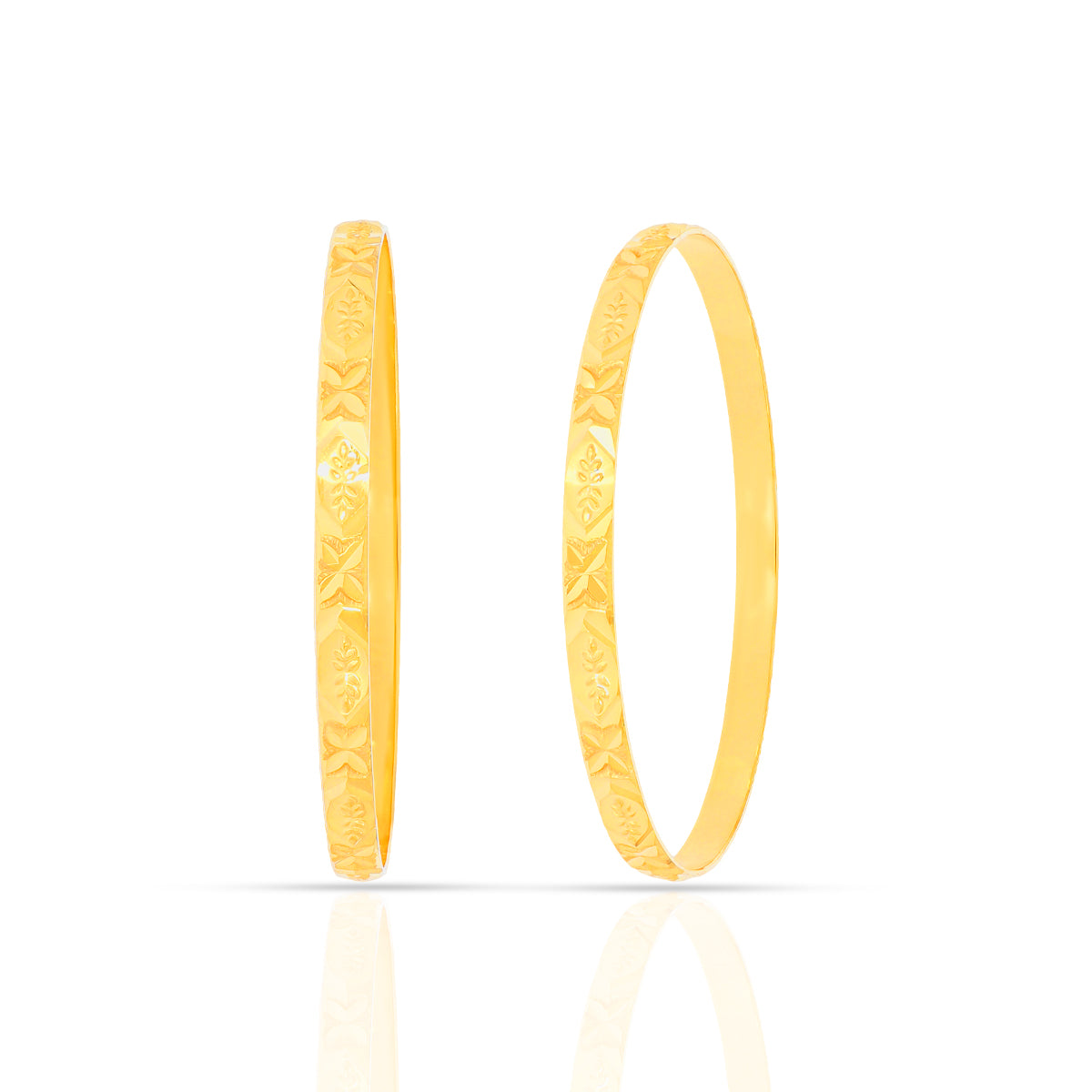 Gracious Brilliance Gold Bangles