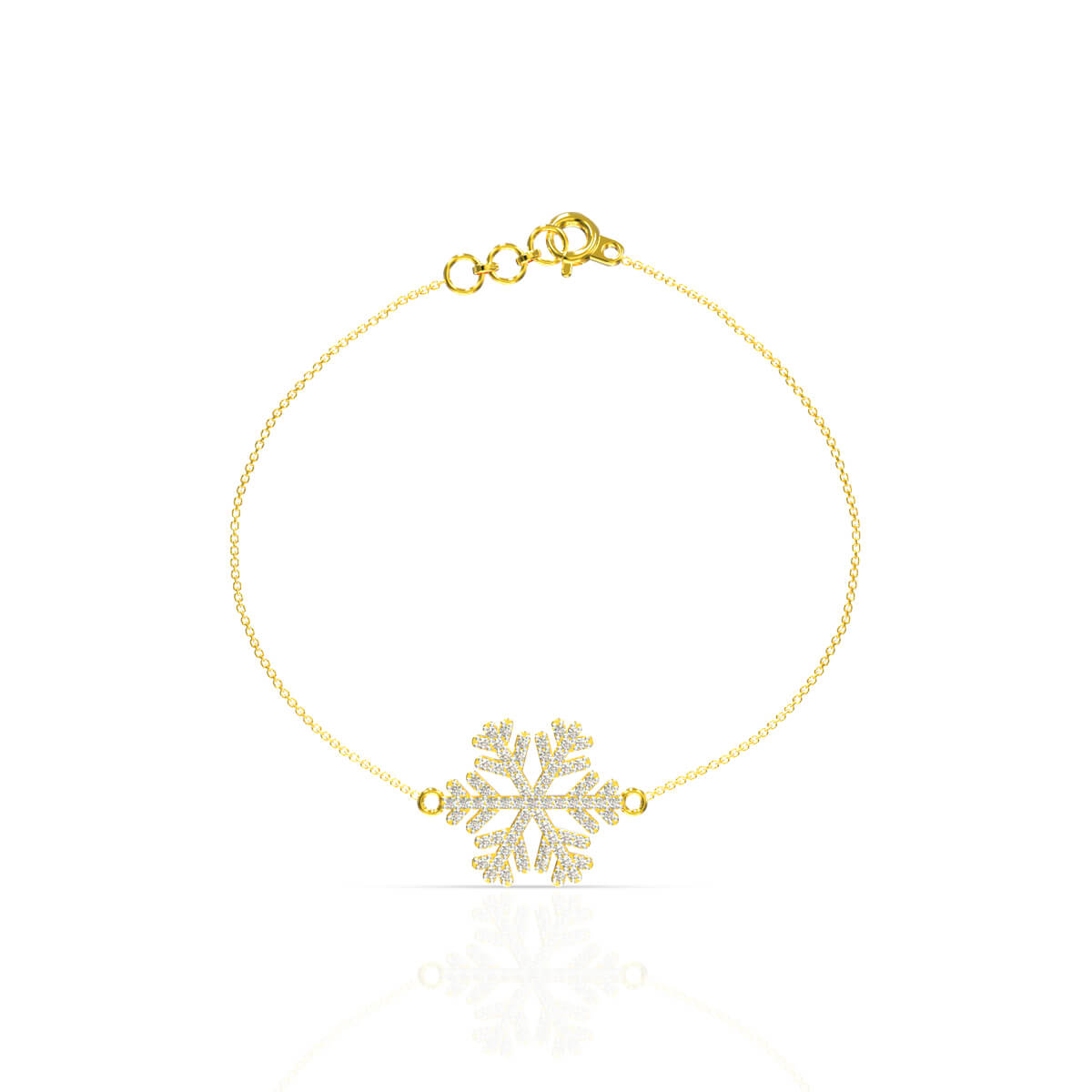 Elegant Snowflake Gold Bracelet