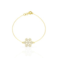 Elegant Snowflake Gold Bracelet