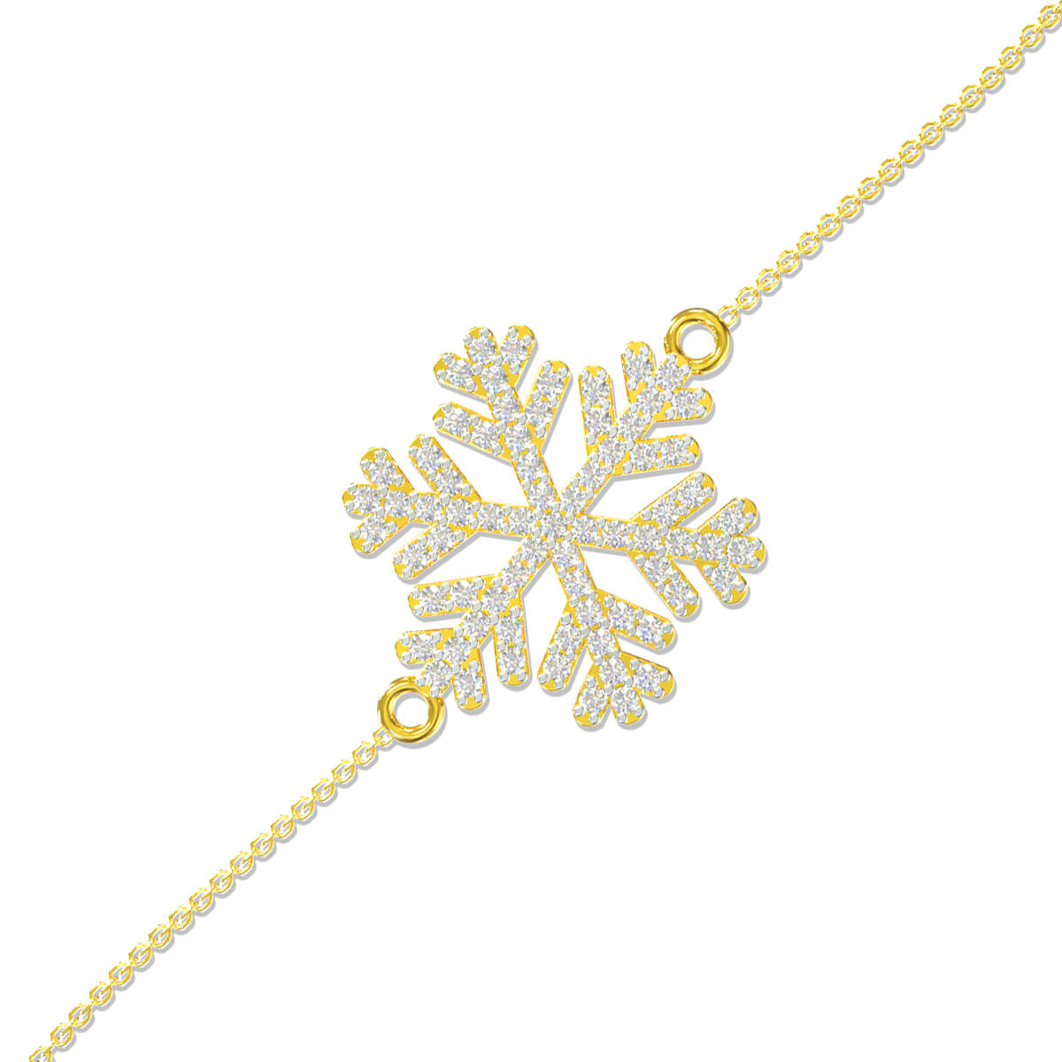 Elegant Snowflake Gold Bracelet