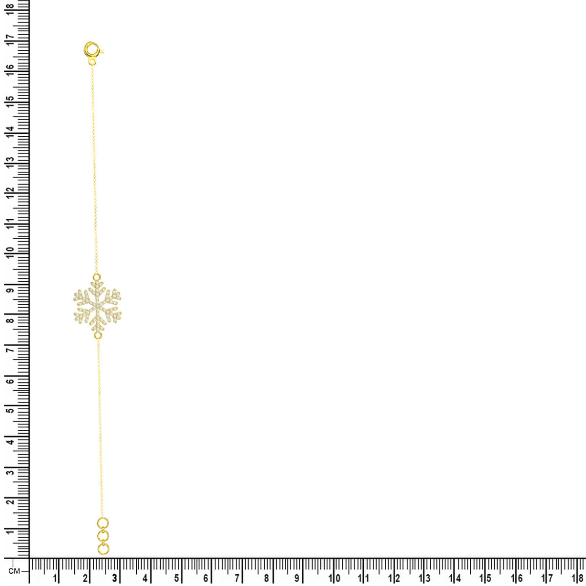 Elegant Snowflake Gold Bracelet