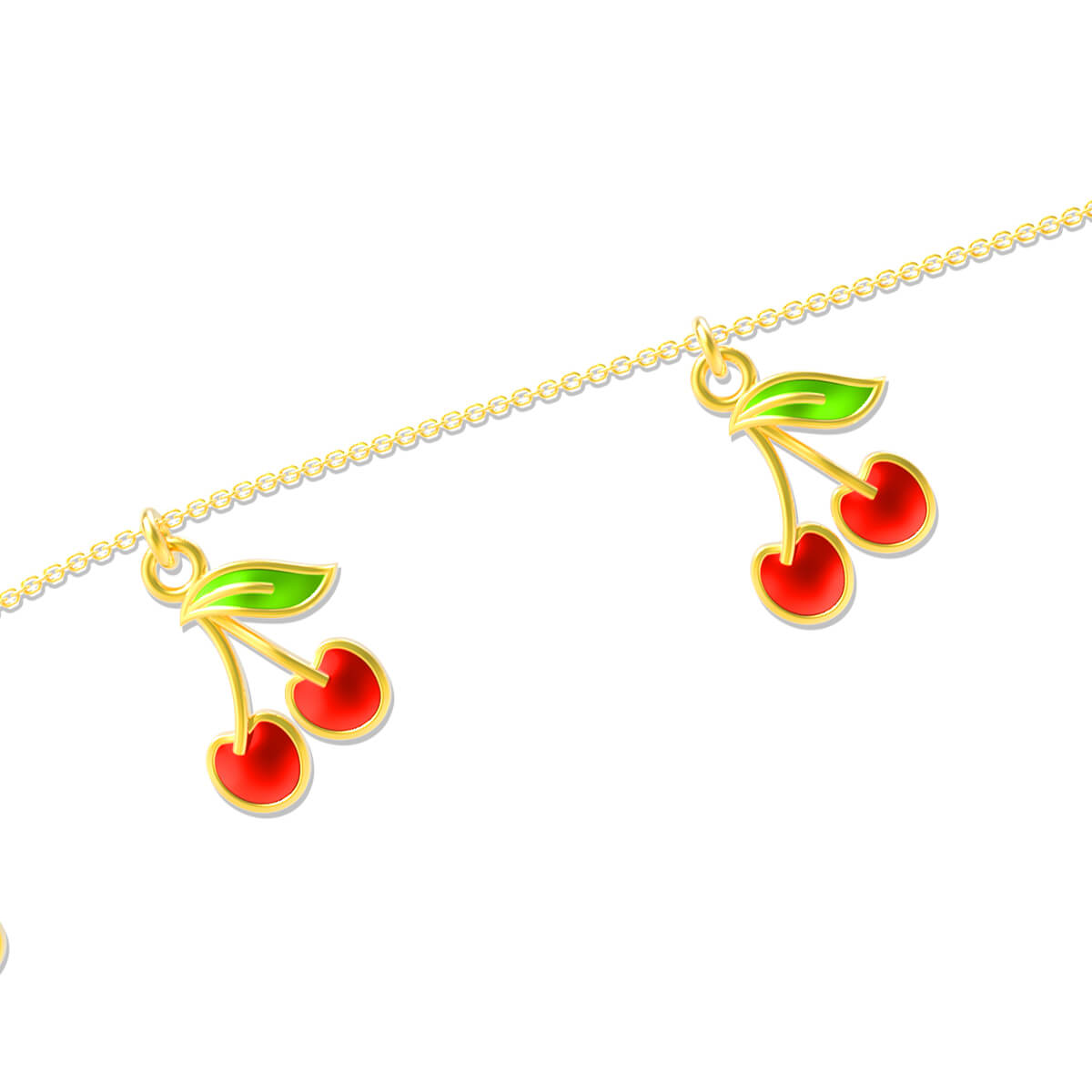 Cherry Delight Gold Charm