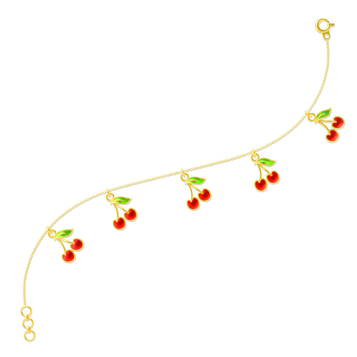 Cherry Delight Gold Charm